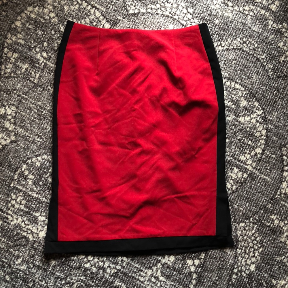 Red and black skirt